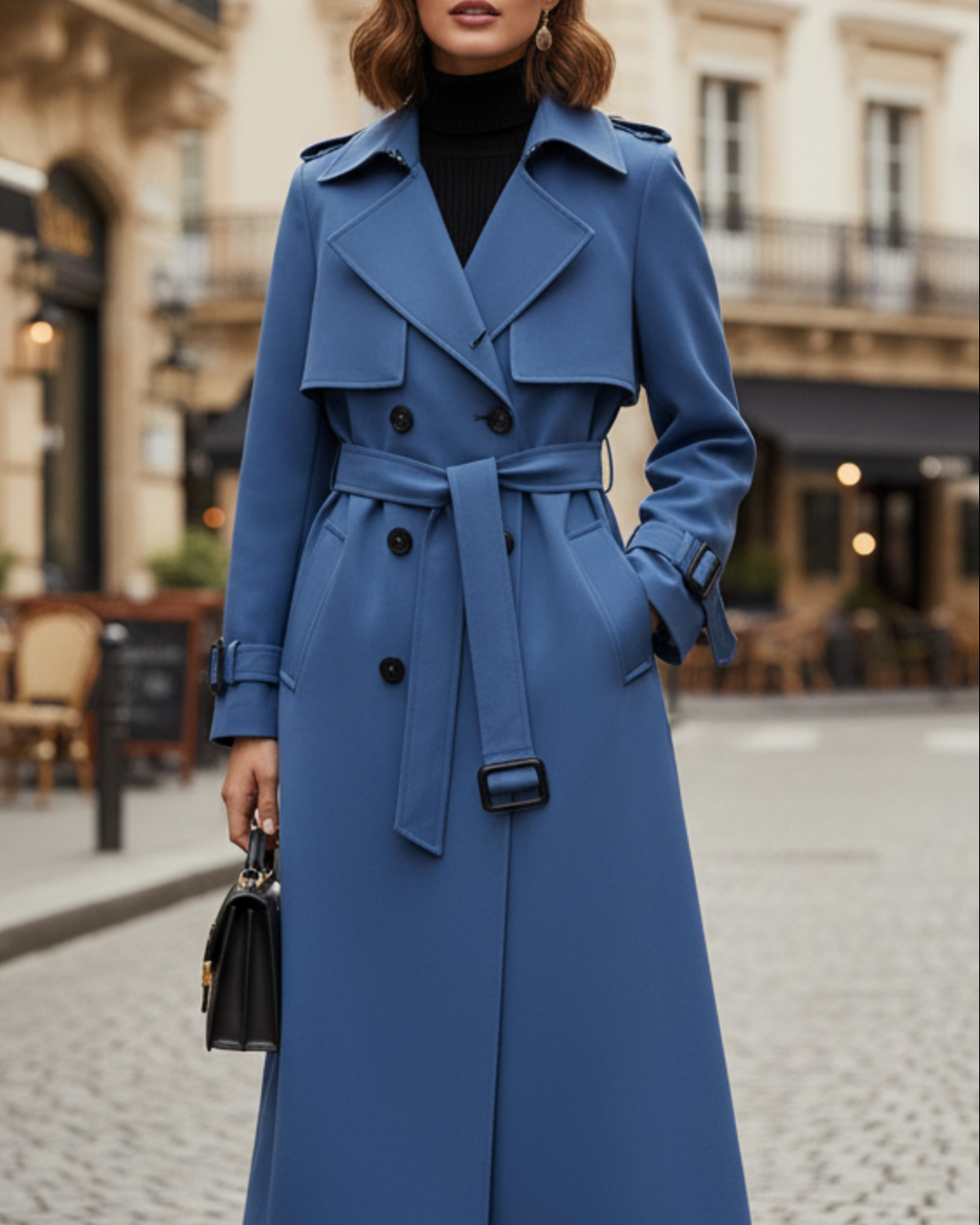 Genevieve | Women’s Double Breasted Belted Trench Coat