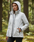 Bryony | Women’s Leaf Print Hooded Waterproof Jacket