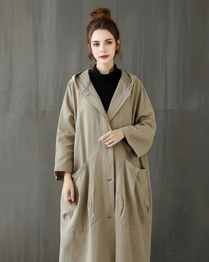 Xyra | Women’s Hooded Long Coat
