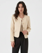 Cresselle | Women’s Round Neck Cropped Blazer