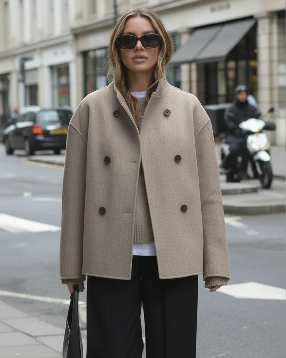 Sheila | Women’s Double Breasted Short Coat