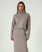 Solennea | Turtleneck Midi Dress