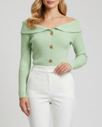 Jessulva | Women’s Ribbed Collar Cardigan