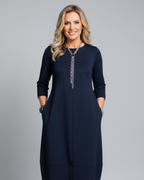 Maribel | Women’s Round Neck Midi Dress