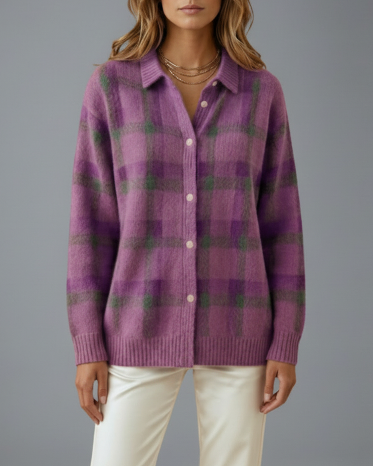 Cess | Women’s Check Pattern Cardigan