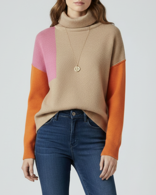 Presley | Women’s High Collar Knit Sweater