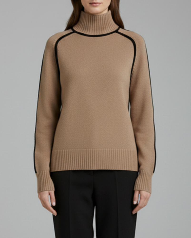 Evadelle | Women’s Collar Turtleneck Sweater