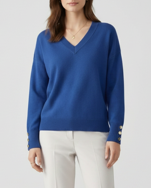 Valoryn | Women’s V Neck Shoulder Sweater