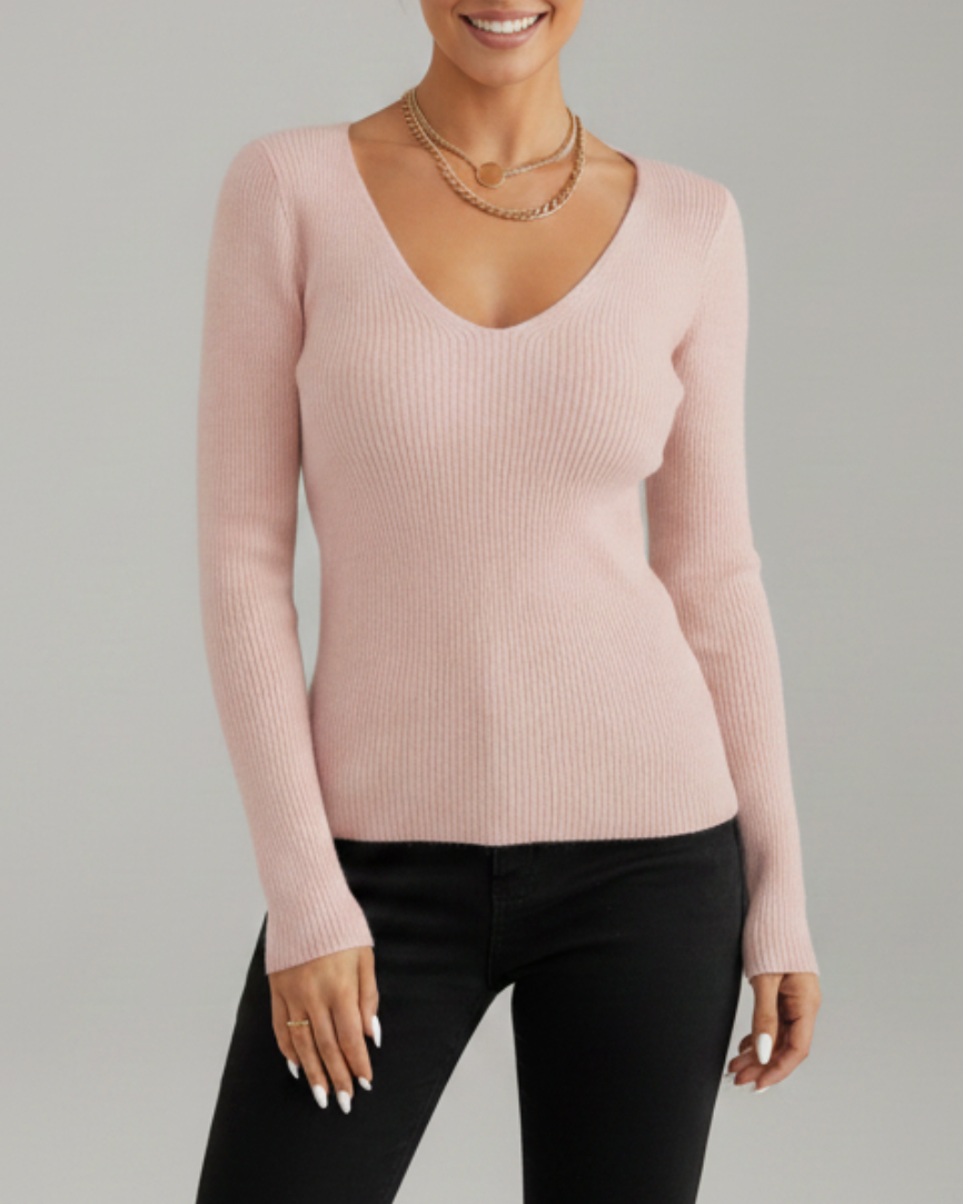Lysandra | Women’s V Neck Long Sleeve Sweater
