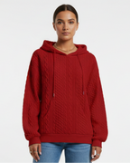 Lazielle | Women’s Cable Knit Hooded Sweater