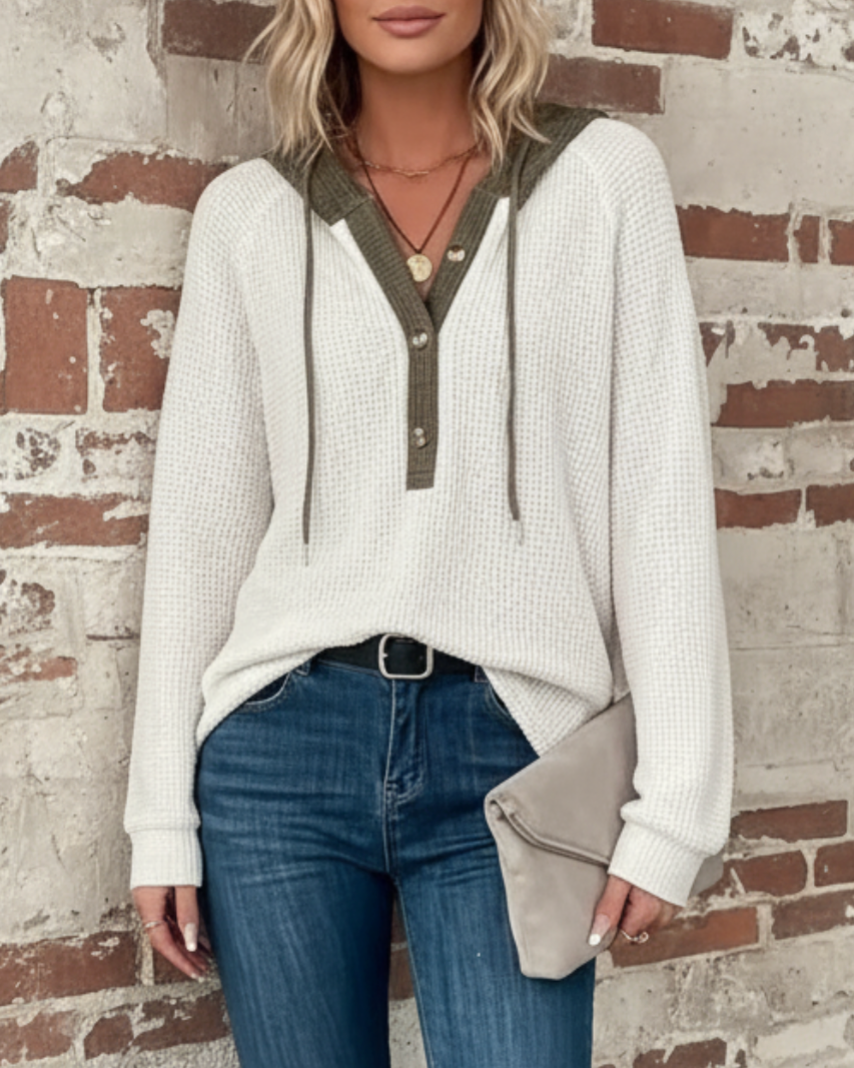 Nora | Women’s Contrast-Trim Sweater
