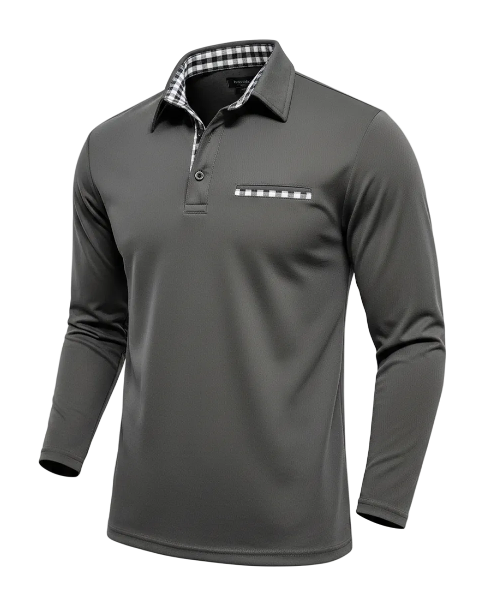Tobias | Men’s Contrast-Trim Polo Sweater