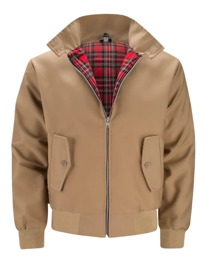 Asher | Men’s Tartan-Lined Harrington Jacket
