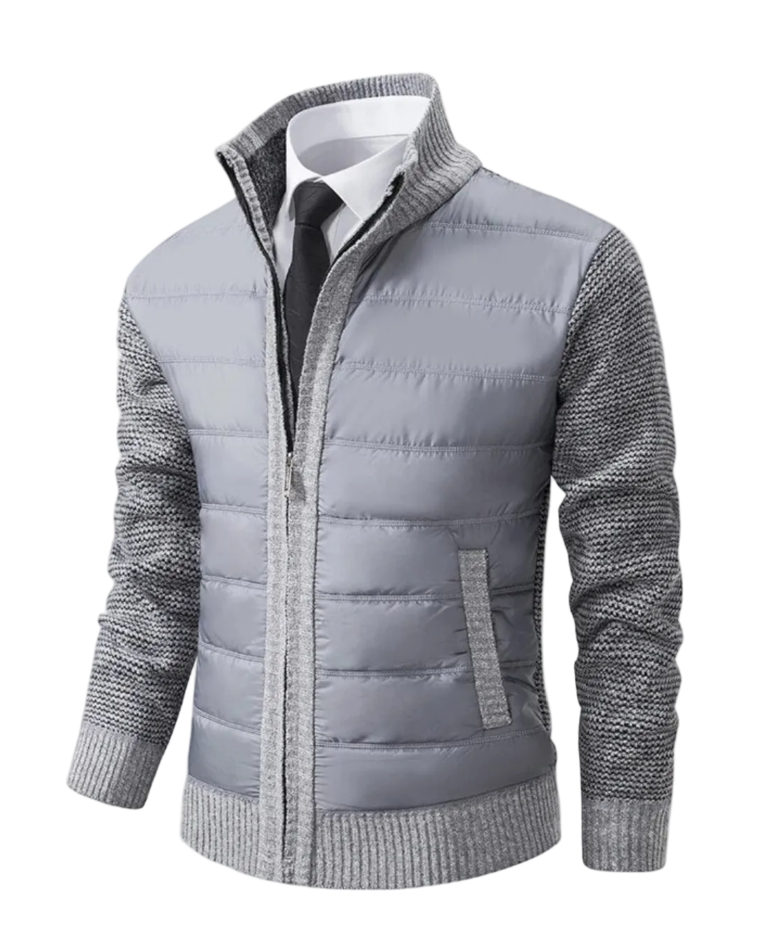 Kendall | Men’s Quilted-Front Knit Jacket