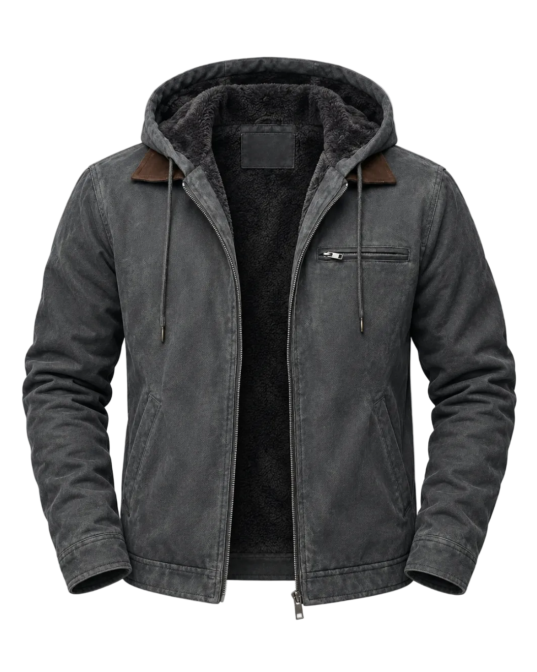Wade | Men’s Suede-Effect Zip-Up Jacket