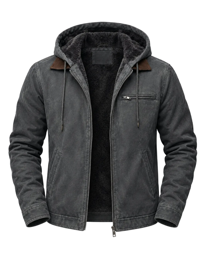Wade | Men’s Suede-Effect Zip-Up Jacket