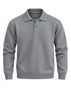 Davis | Men’s Button-Placket Knit Polo Sweater