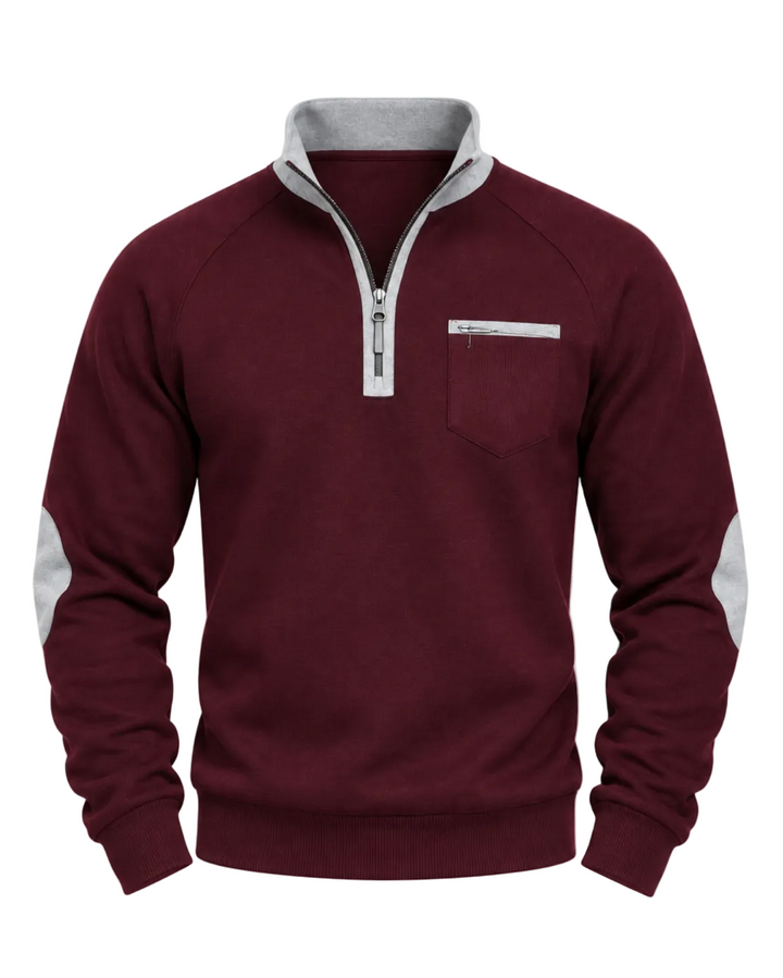 Gage | Men’s Stand-Collar Quarter-Zip Sweater