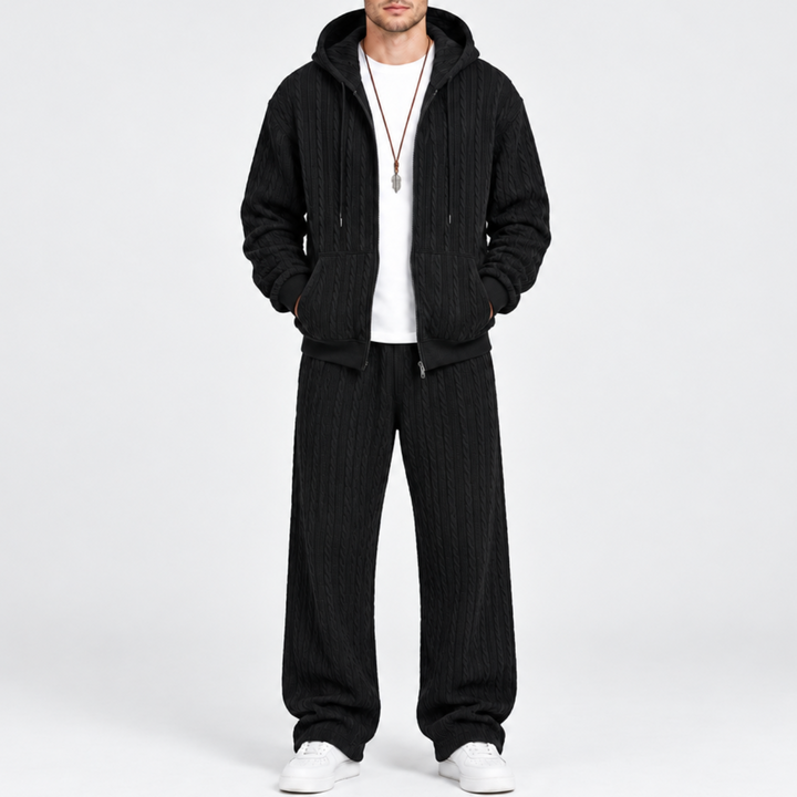 Lyle | Men’s Jacquard Zip-Up Hoodie