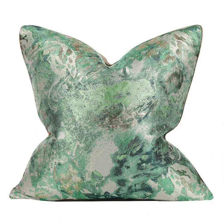 Decorative home accessory throw pillow case with fluid abstract art