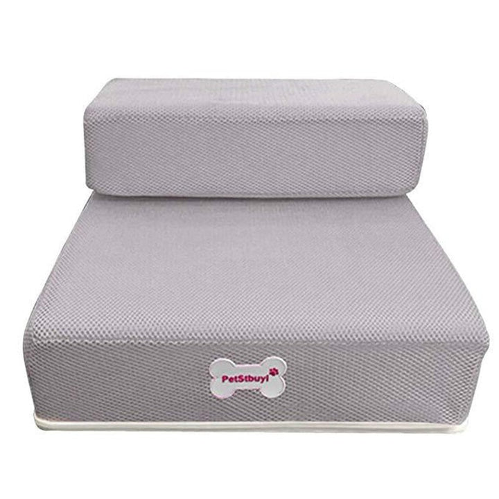 Pet furniture 2-step dog ramp helping small pets reach couch safely