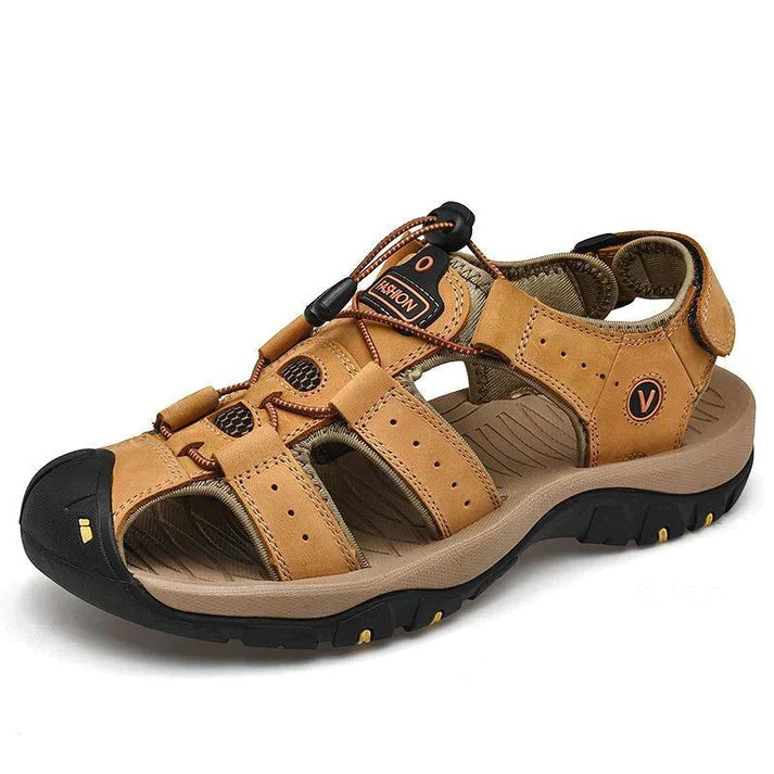 Mens orthopaedic walking sandals with arch support for outdoor comfort