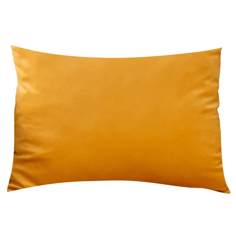 Velour decorative pillow cover in rich tone for living room aesthetics