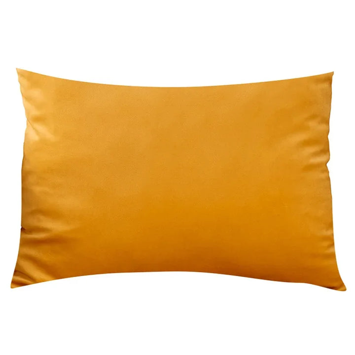 Velour decorative pillow cover in rich tone for living room aesthetics