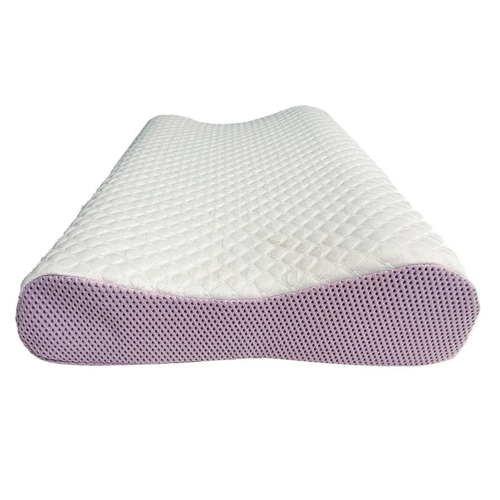 Detailed shot of washable pillowcase fabric and zipper on the ergonomic cervical pillow