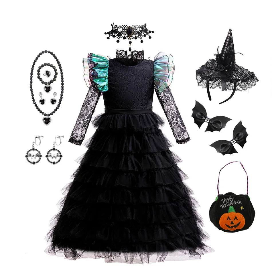 Full length shot of the elegant girls emerald green witch ball gown party wear dress