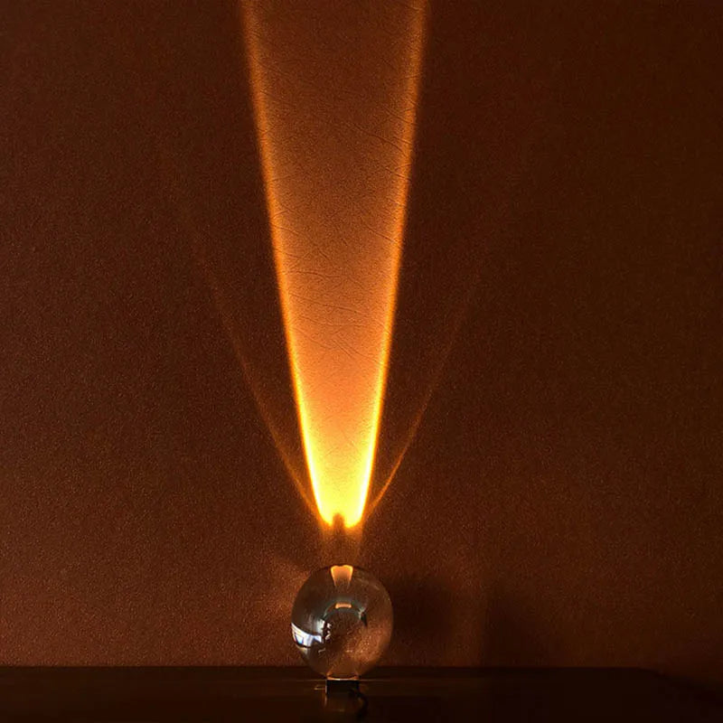 Ambient projector light showing intricate geometric patterns and warm glow