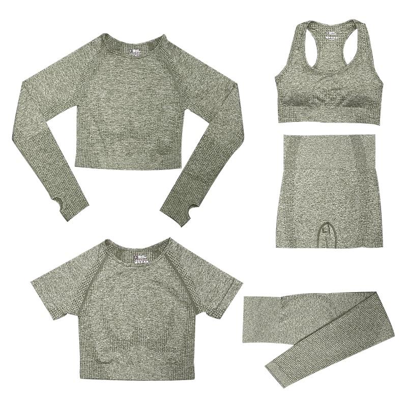Contour activewear athletic wear set with long sleeve crop top and shorts