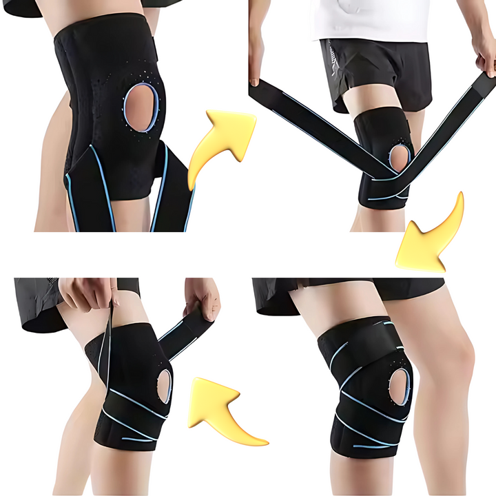Unisex patella stabilising knee brace for athletic support and joint protection