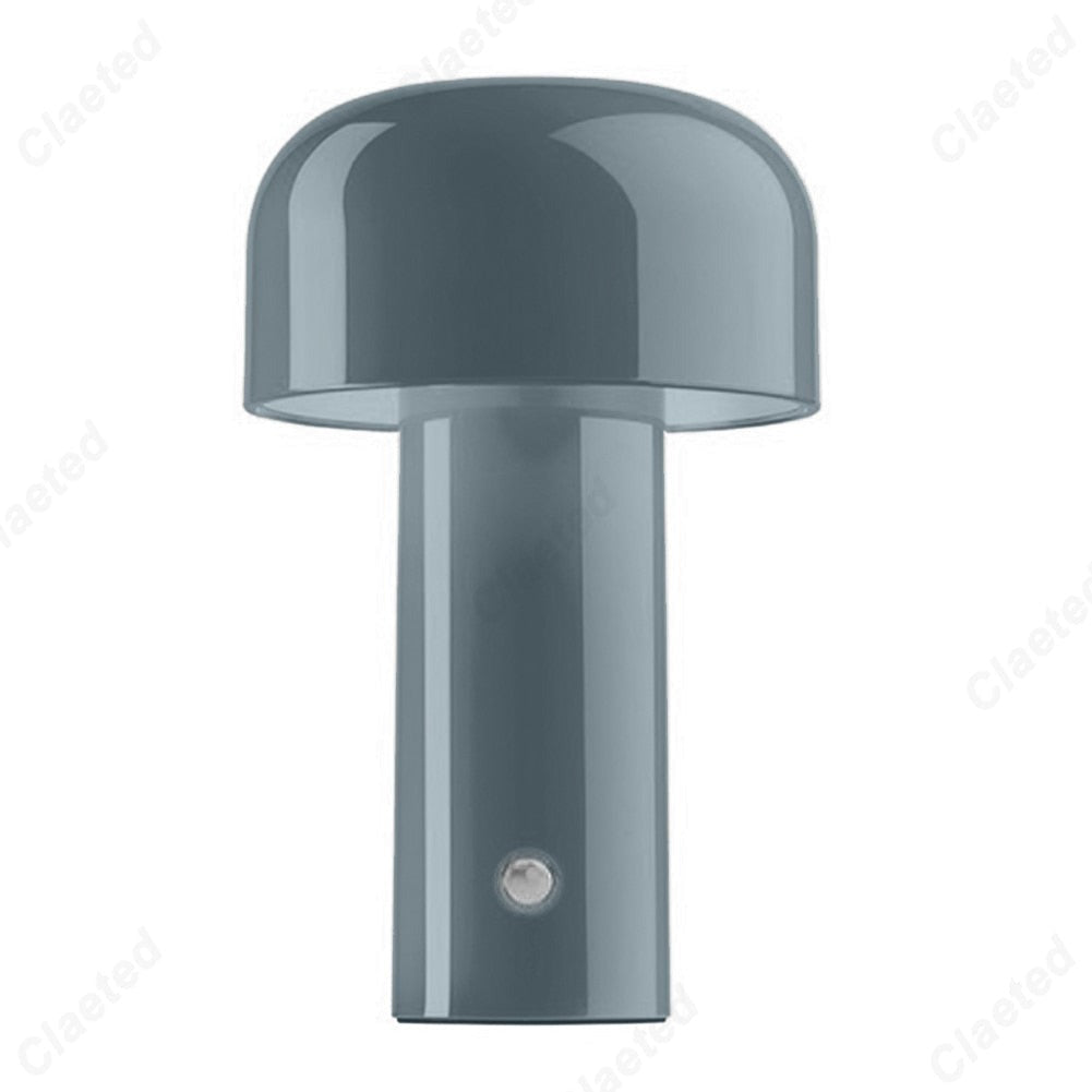 Battery operated retro lamp showing its compact and minimalist profile