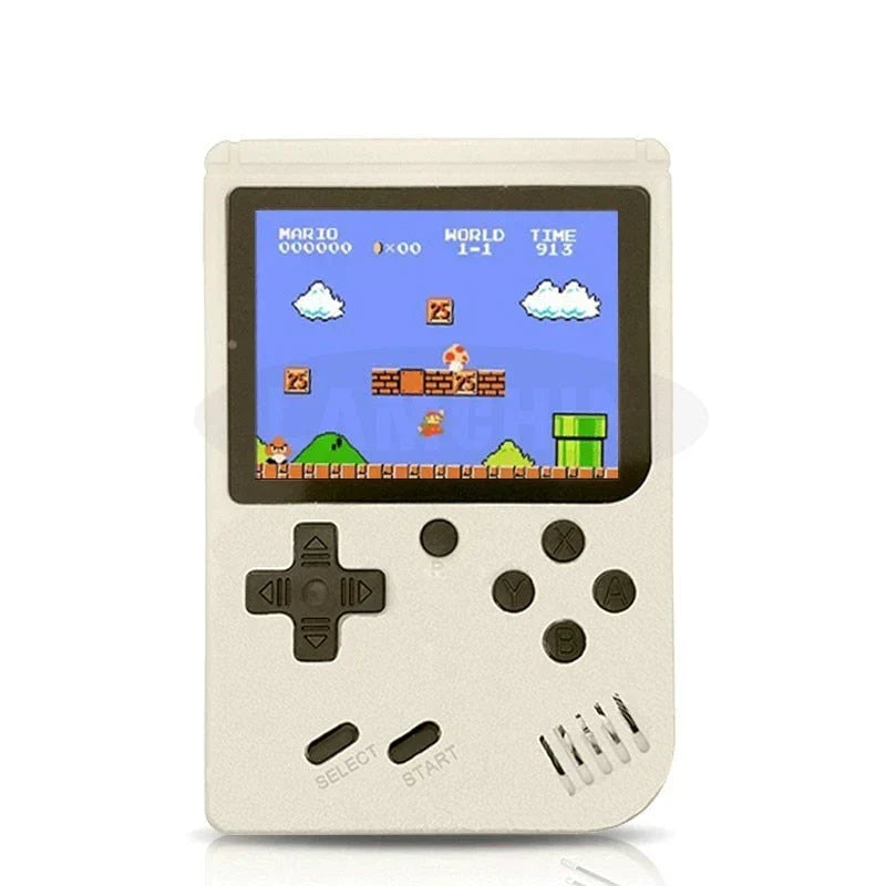 Unisex 400-in-1 retro handheld video games console showing classic arcade interface