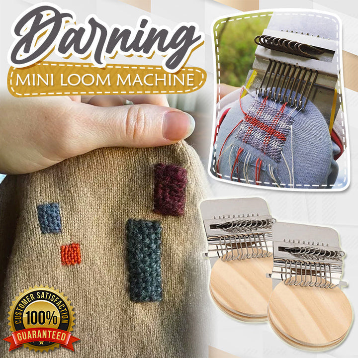 Mini DIY weaving and darning tool kit for quick clothing repair and mending holes