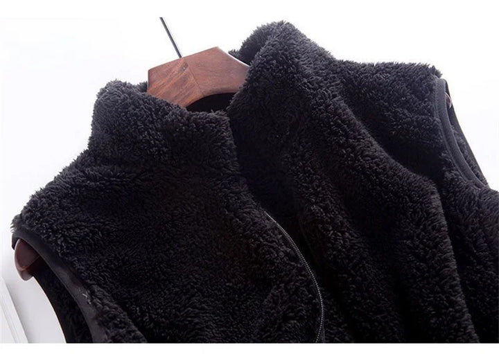 Comfortable women's cold weather clothing layering piece in fleece