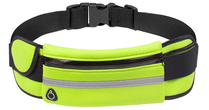 Slim profile waist pack worn comfortably under athletic clothing