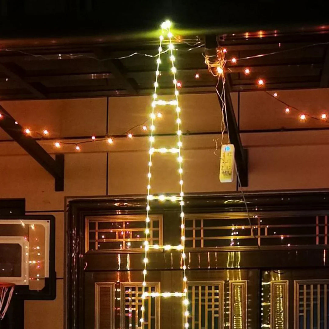Santa Claus LED Christmas string lights glowing warmly for holiday decor