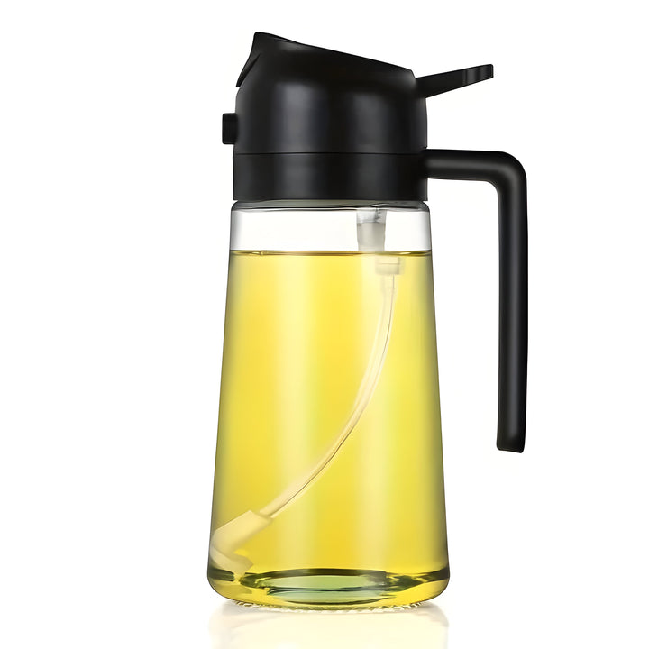 PureMist 2-in-1 kitchen oil sprayer and dispenser bottle for healthy cooking