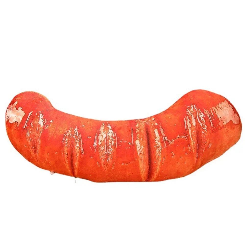Grilled sausage novelty plush cushion