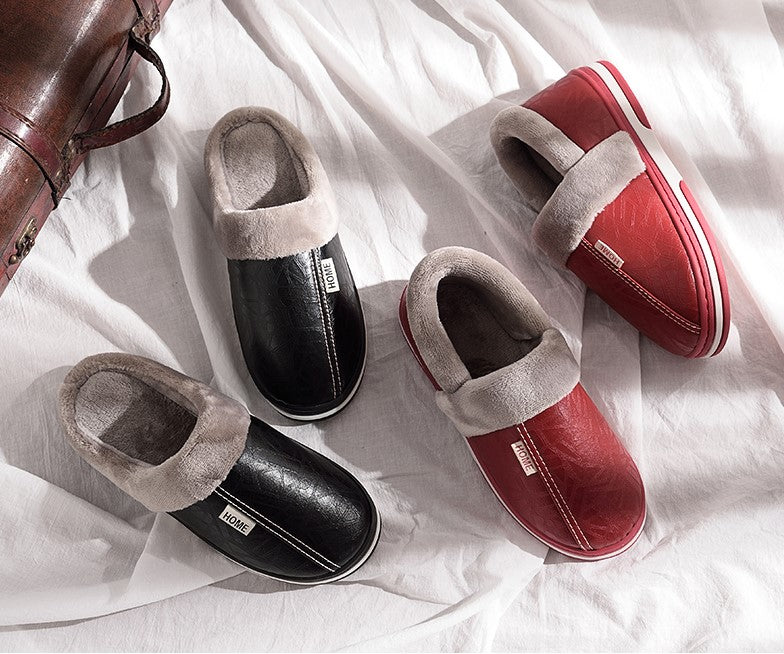 Cozy plush house shoes completing the ultimate winter footwear collection