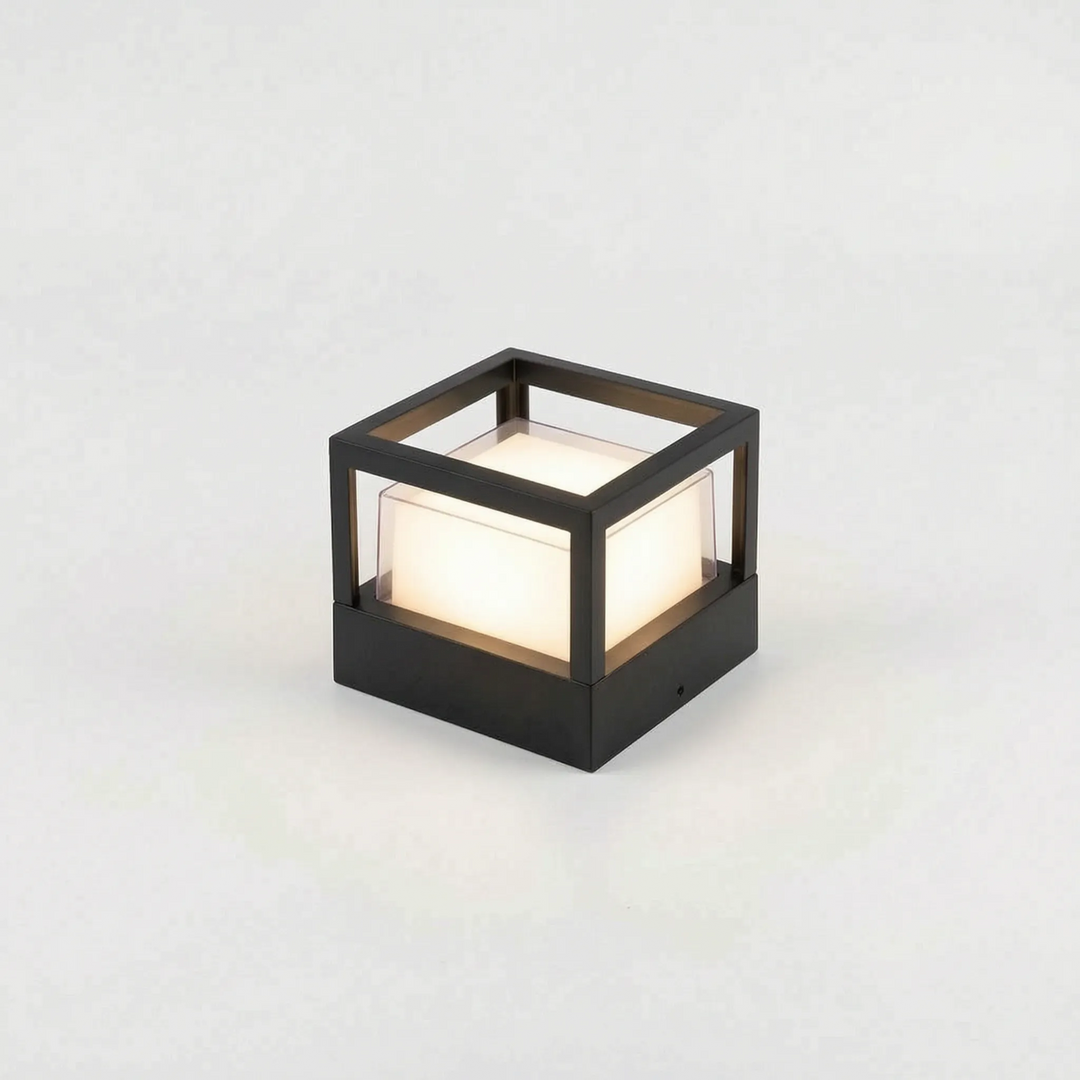 Close-up of smart LED fixture showing sleek design and wall illumination