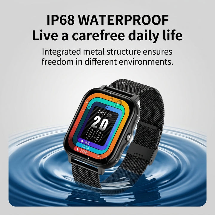 Bluetooth calling smartwatch receiving a text message notification on display
