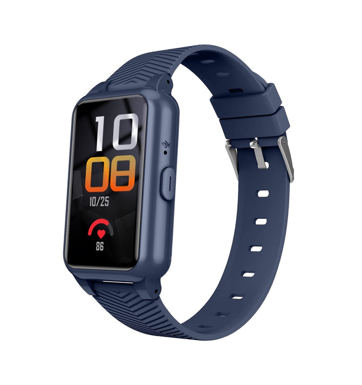 Back view of medical alert smartwatch with heart rate sensor and charging pins