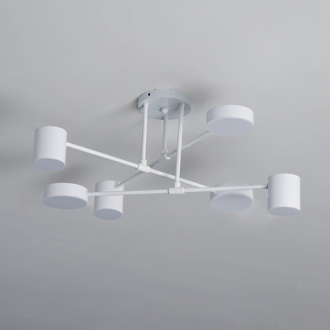 Symmetrical design of the six-socket sputnik light fixture from below