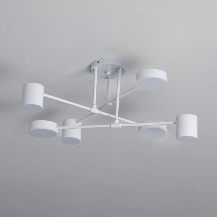 Symmetrical design of the six-socket sputnik light fixture from below