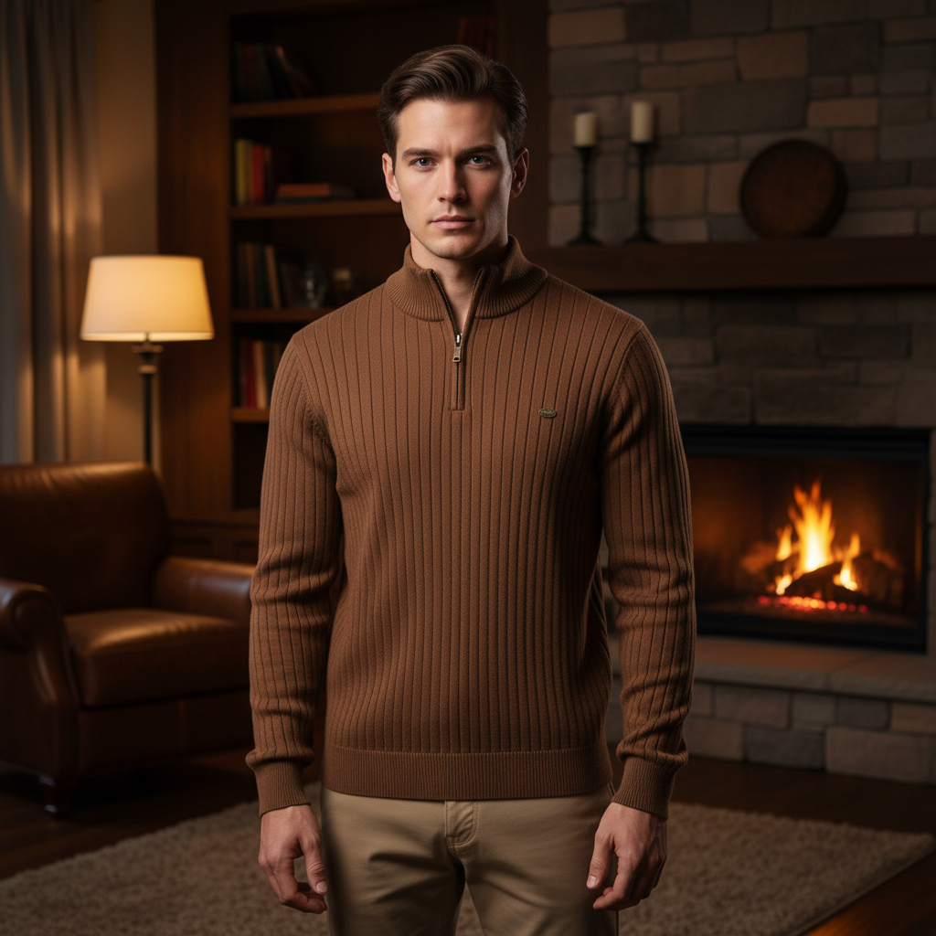 Nash | Men’s Ribbed Quarter-Zip Sweater