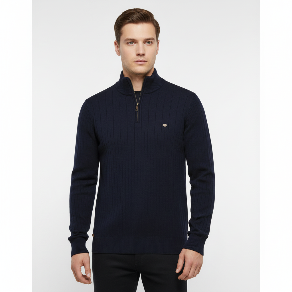 Nash | Men’s Ribbed Quarter-Zip Sweater