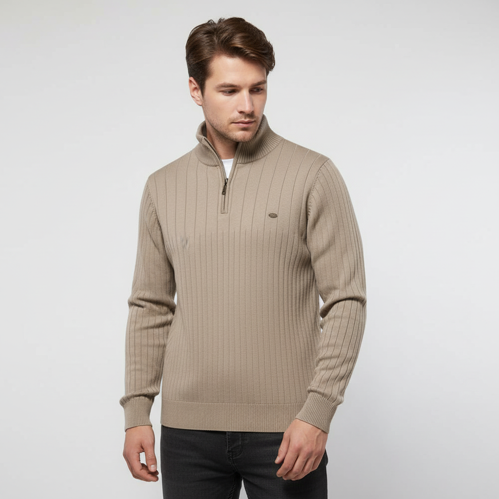 Nash | Men’s Ribbed Quarter-Zip Sweater